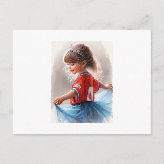 Carte Postale Petite Princesse Avec Diadème, (Devant)