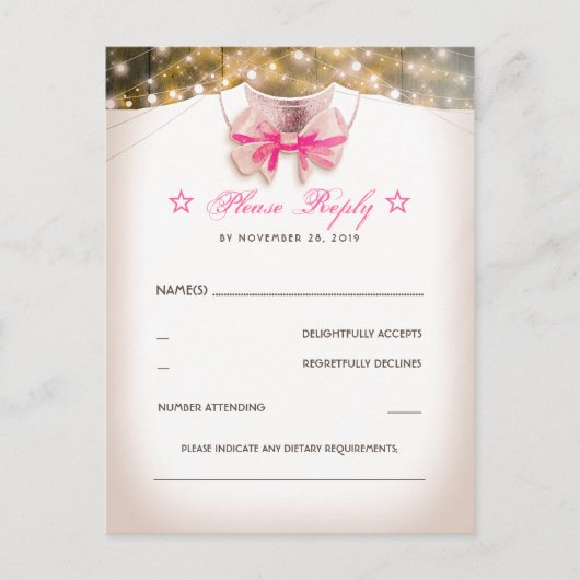 Carte Postale Petite princesse | Baby shower fille RSVP (Devant)