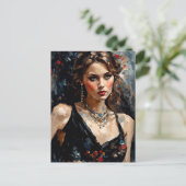 Carte Postale Petite robe noire (Debout devant)