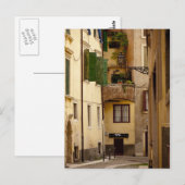 Carte Postale Petite rue latérale à Vérone (Devant / Derrière)