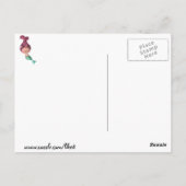 Carte Postale Petite sirène aux cheveux roses foncés (Dos)