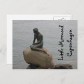 Carte Postale Petite sirène Copenhague (Devant / Derrière)