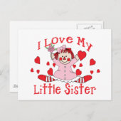 Carte Postale Petite soeur adorée (Devant / Derrière)