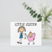 Carte Postale Petite Soeur Avec Gros T-shirts Sis (Debout devant)