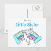 Carte Postale petite soeur de licorne (Devant / Derrière)