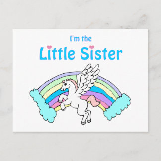 Carte Postale petite soeur de licorne