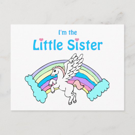 Carte Postale petite soeur de licorne (Devant)