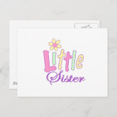 Carte Postale Petite soeur (fleurs) (Devant / Derrière)