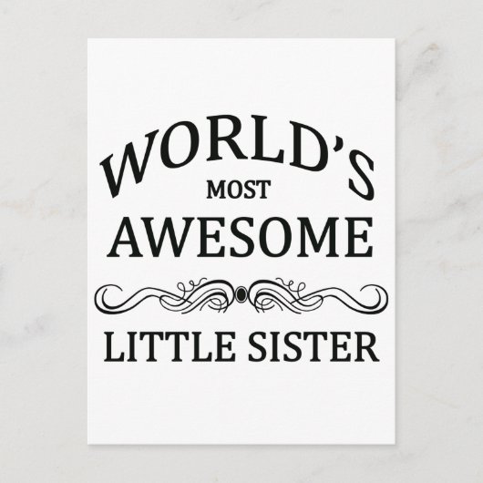 Carte Postale Petite Soeur la plus géniale du monde (Devant)