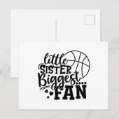 Carte Postale Petite Soeur Plus Gros Ventilateur De Basket (Devant / Derrière)