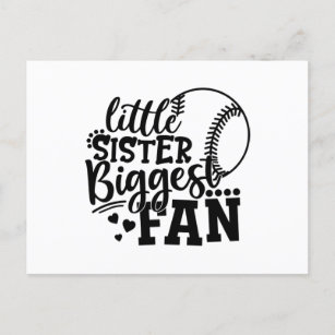 Carte Postale Petite Soeur Plus Grosse Fan Baseball