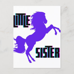Carte Postale Petite soeur Pony pourpre