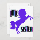 Carte Postale Petite soeur Pony pourpre (Devant / Derrière)