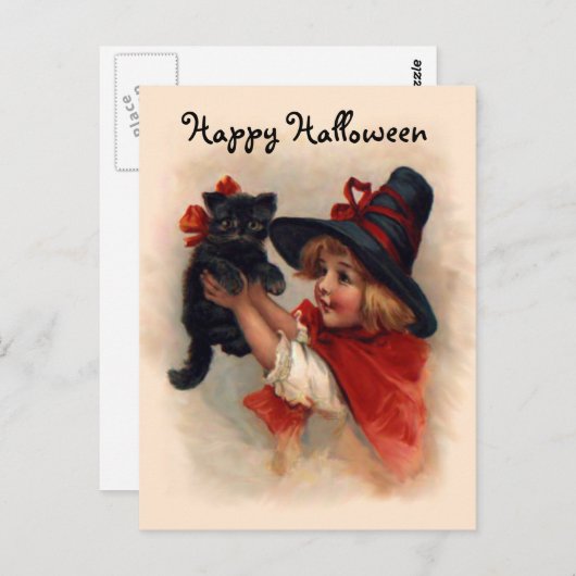 Carte Postale Petite sorcière (Devant / Derrière)