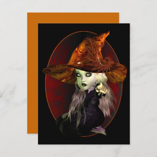 Carte Postale Petite sorcière (Devant / Derrière)