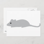 Carte Postale petite souris grise (Devant / Derrière)