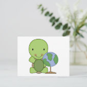 Carte Postale petite tortue géographique mignonne (Debout devant)