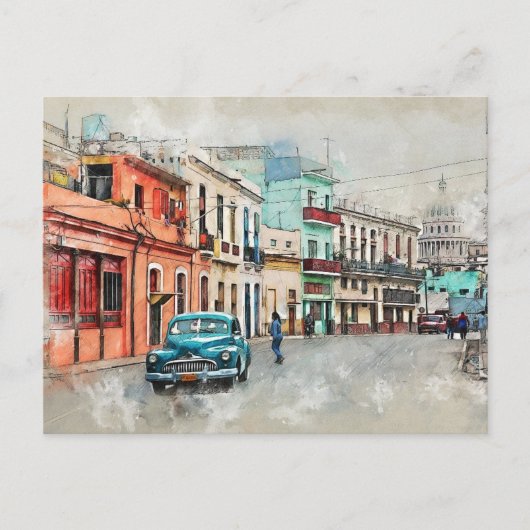 Carte Postale Petite ville simple (Devant)