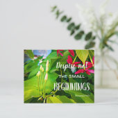 Carte Postale Petites écritures de début Citation Inspirationnel (Debout devant)