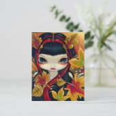 Carte postale "Petites feuilles d'automne" (Debout devant)