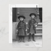 Carte Postale Petites filles avec Nounours, 1921 (Devant / Derrière)