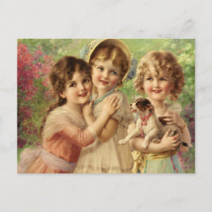 Carte Postale Petites filles vintages