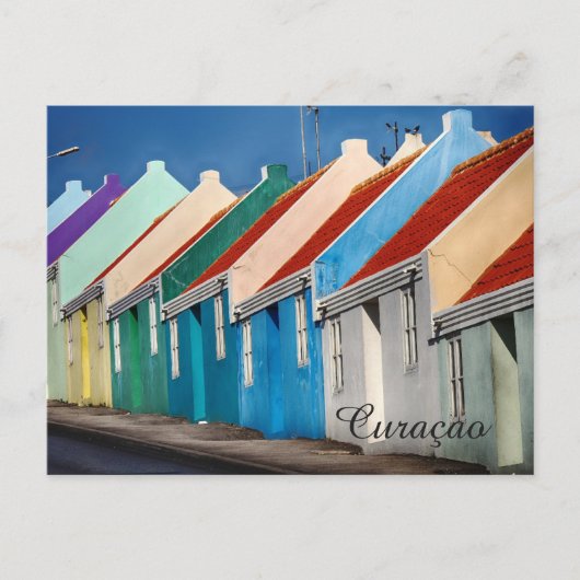 Carte Postale Petites maisons colorées Curaçao (Devant)