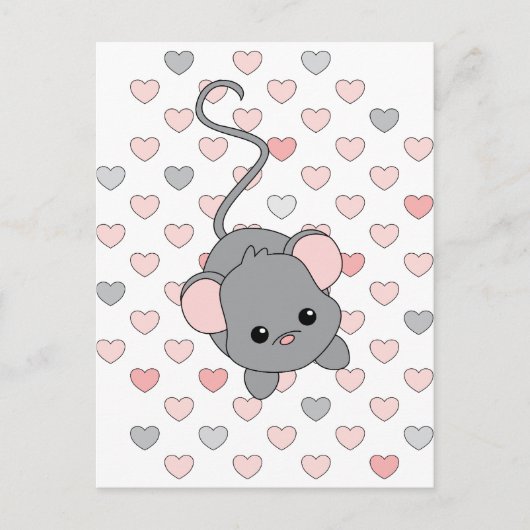 Carte Postale Petites oreilles roses (Devant)