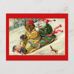 Carte Postale Petites Ours, Linge Vintage