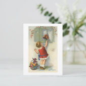 Carte Postale Petites places bouquet de fleurs sur le rebord de (Debout devant)