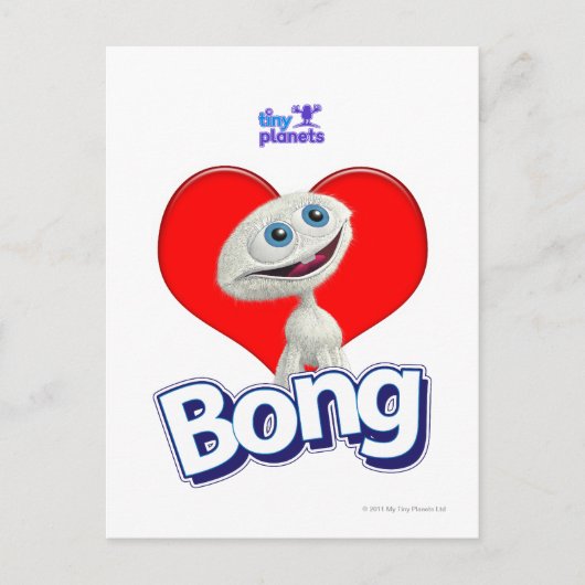 Carte Postale Petites planètes - J'aime Bong (Devant)
