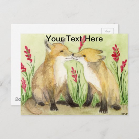 Carte Postale Petites renardes (Devant / Derrière)