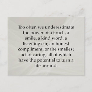 Carte Postale Petits actes de soins