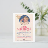 Carte Postale Petits Américains : Poster du Club Plate Propre WW (Debout devant)