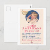 Carte Postale Petits Américains : Poster du Club Plate Propre WW (Devant / Derrière)