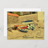 Carte Postale Petits bateaux, Dubrovnik, Croatie (Devant / Derrière)