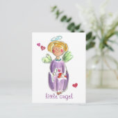 Carte Postale Petits Coeurs d'ange et amour (Debout devant)