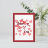 Carte Postale Petits coeurs pensent à vous (Debout devant)