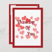 Carte Postale Petits coeurs pensent à vous (Devant / Derrière)