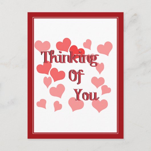 Carte Postale Petits coeurs pensent à vous (Devant)