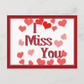 Carte Postale Petits Coeurs - Vous Me Manquez (Devant)