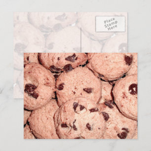 Carte Postale Petits cookies à base de chocolat rond