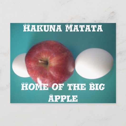 Carte Postale Petits-déjeuners copains : Deux oeufs $an Apple St (Devant)