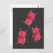 Carte Postale Petits diables - Les diables dansent l'art (Devant / Derrière)