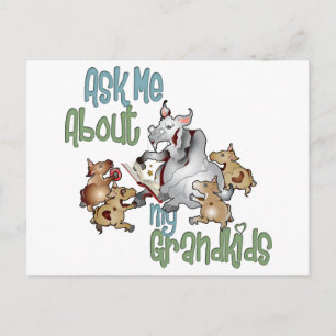 Carte Postale Petits-enfants de chèvre - Grand-mère