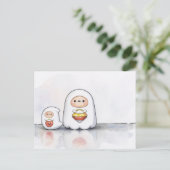 Carte Postale Petits et petits fantômes Halloween (Debout devant)
