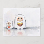 Carte Postale Petits et petits fantômes Halloween (Devant)