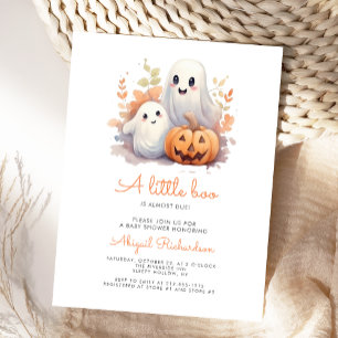 Carte Postale Petits fantômes citrouille automne bébé shower