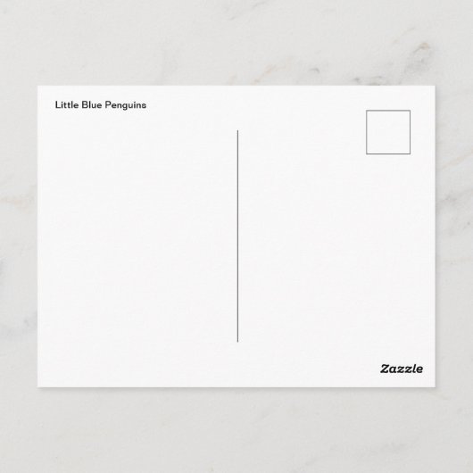 Carte Postale Petits Manchots bleus (Dos)