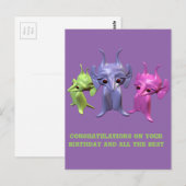 Carte Postale Petits Martiens (Devant / Derrière)